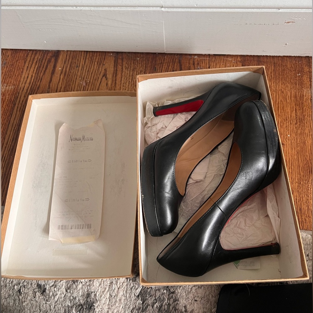 Christian Louboutin Bruges 120 Kid/ Cuoio Heel